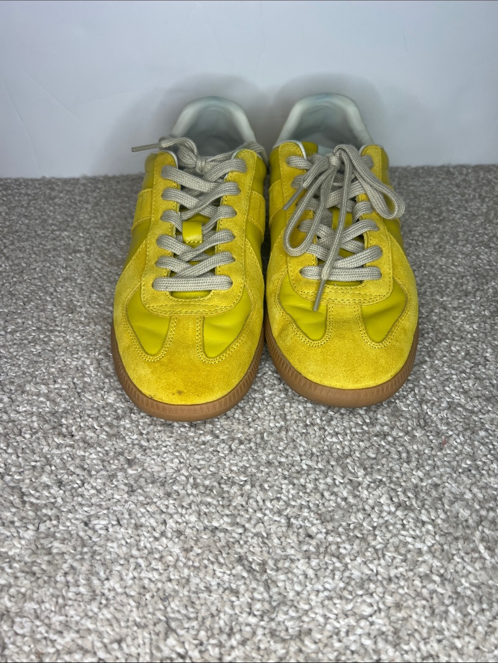Steve Madden Bright Yellow Suede & Leather Low-Top Sneakers - Picture 2 of 8